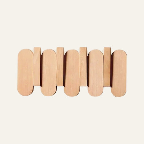 Aspen Slat Coat Rack — Beech 30.5 cm