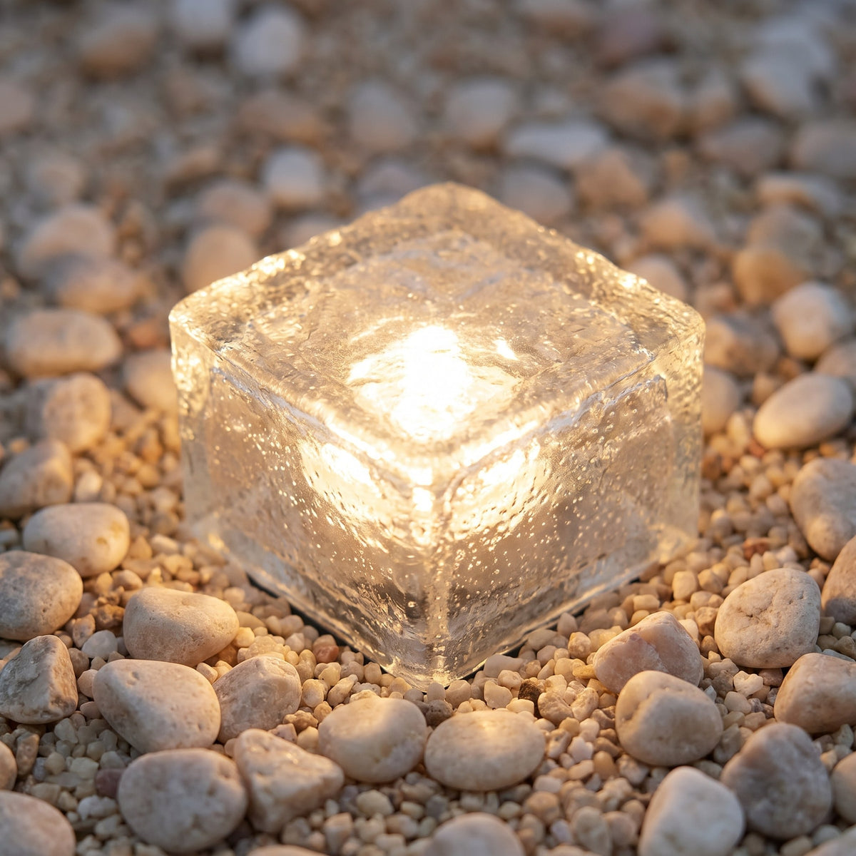 Glacier Solar Paver Light — detail close-up