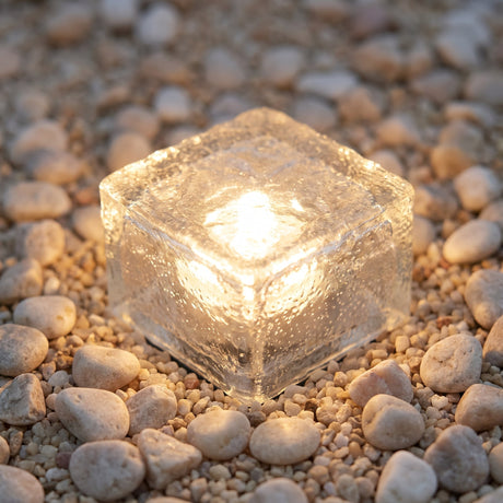 Glacier Solar Paver Light — detail close-up