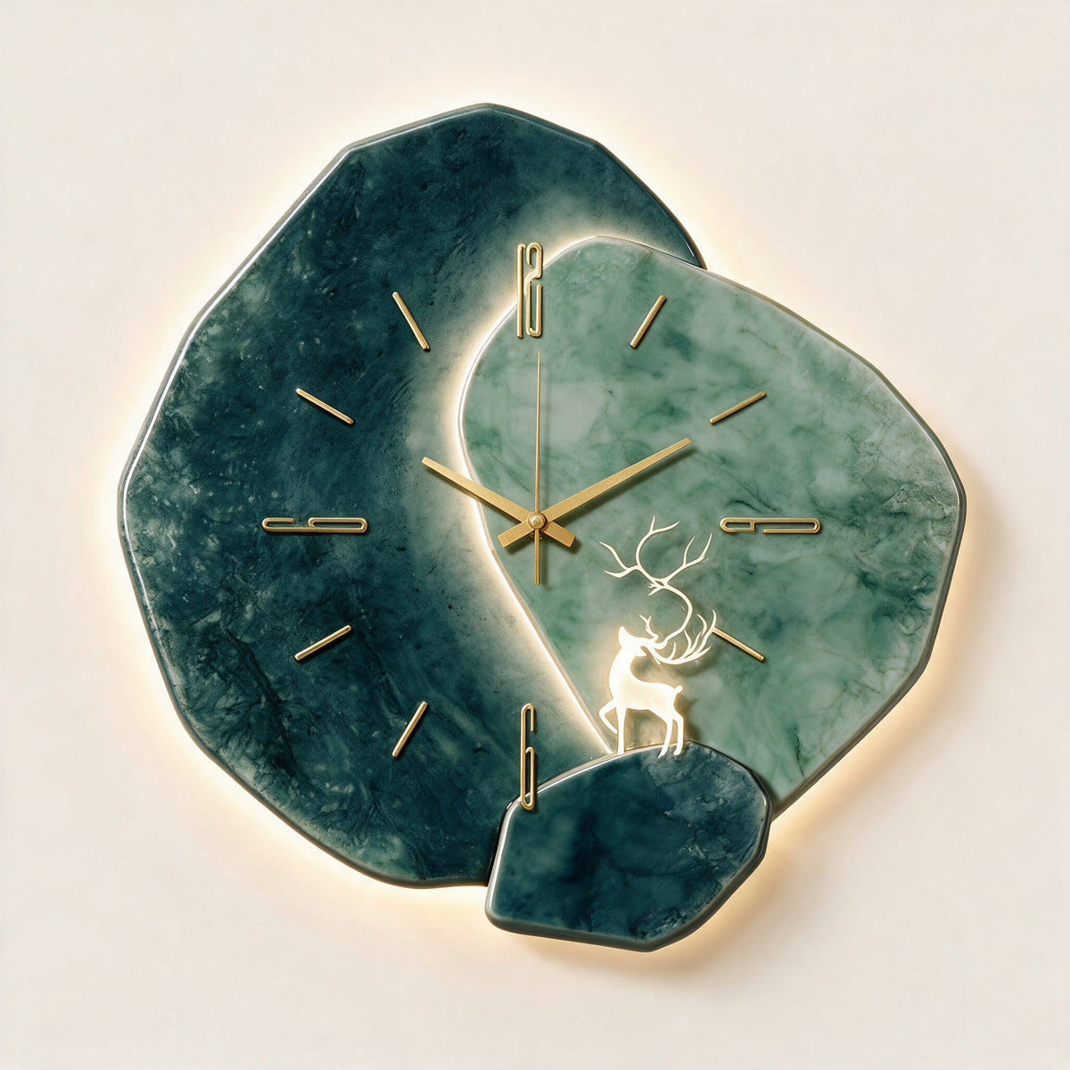 Eclipse Stone Wall Clock - hero product shot (Model B)