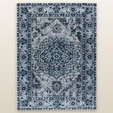 Orivala Oriental Style Area Rug — Style C, front view on off-white backdrop