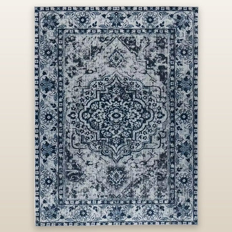 Orivala Oriental Style Area Rug — Style C, front view on off-white backdrop
