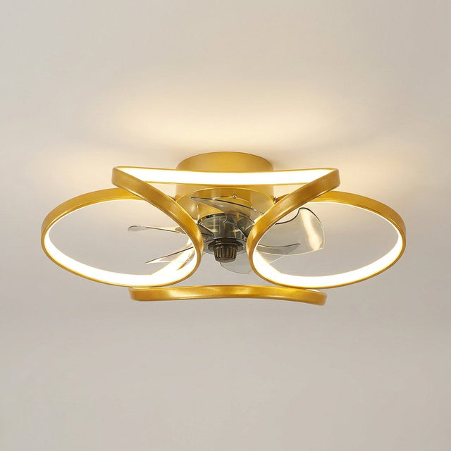 Elegant Flower Ceiling Fan — Gold finish hero shot