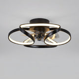 Elegant Flower Ceiling Fan — Black finish hero shot