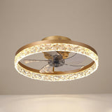 Elegant Retro Ceiling Fan Light - Gold