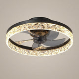 Elegant Retro Ceiling Fan Light - Brown