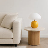 Bonbon Dome Table Lamp - Orange lamp on a side table