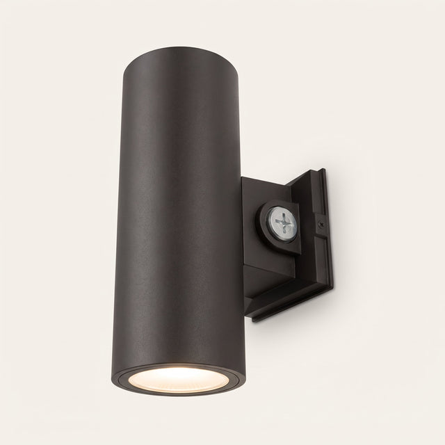 Bastion Cylinder Wall Light — front view of the up and down cylinder in three sizes