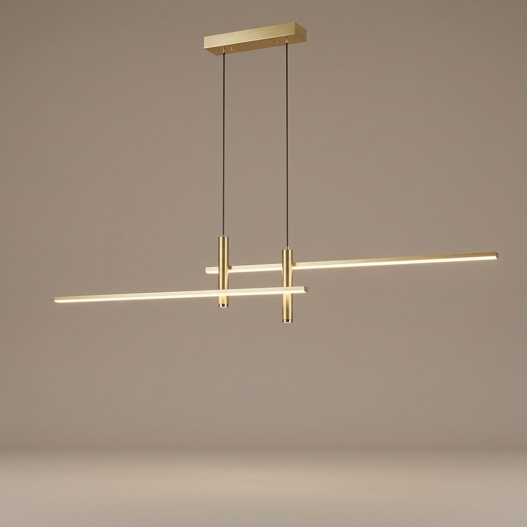 Meridian Strip Pendant — gold finish hero