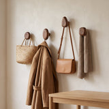 Rondis Pebble Hooks — lifestyle, walnut shape variety entryway