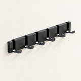 Foldable Hook Rack — All black, 6 hooks