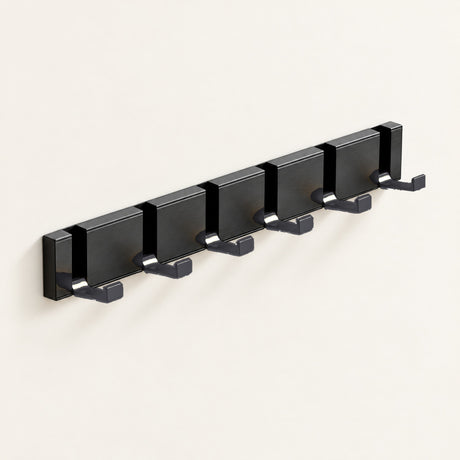 Foldable Hook Rack — All black, 6 hooks