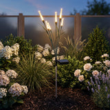 Vega Solar Path Light — lifestyle, garden flower bed