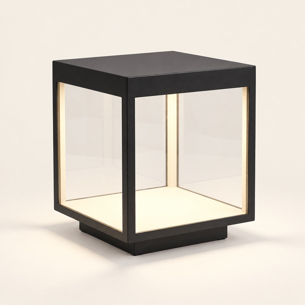 Frame Cube Pillar Light, power-connected version, hero