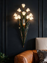 Glass Flower Wall Sconce - lifestyle image in living room