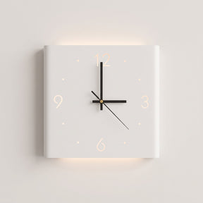 Glow Wall Clock Lamp — White Single Sided