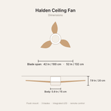 Halden Ceiling Fan — dimensions
