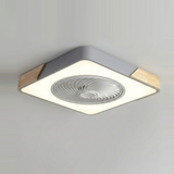 Bladeless flush mount ceiling fan - Gray square finish