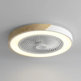 Bladeless flush mount ceiling fan - White round finish