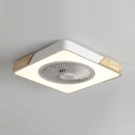 Bladeless flush mount ceiling fan - White square finish