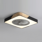 Bladeless flush mount ceiling fan - Black square finish
