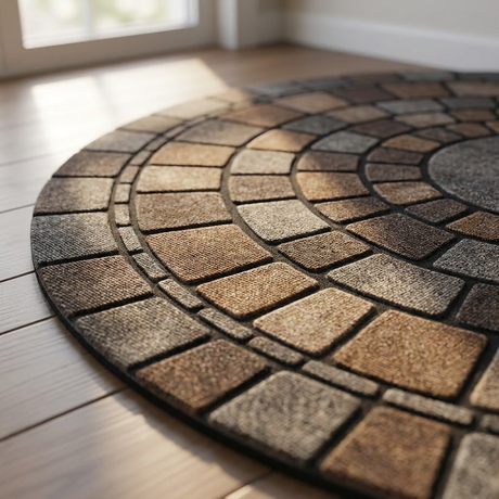Elegant Mosaic Door Mat - texture detail