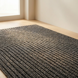 Durable Non-Slip Door Mat - Grey texture detail
