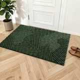 Durable Non-Slip Door Mat - Green entryway lifestyle at door threshold