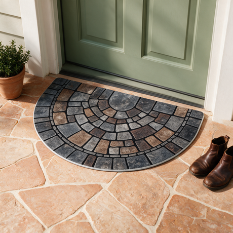 Elegant Mosaic Door Mat - outside main front entrance lifestyle