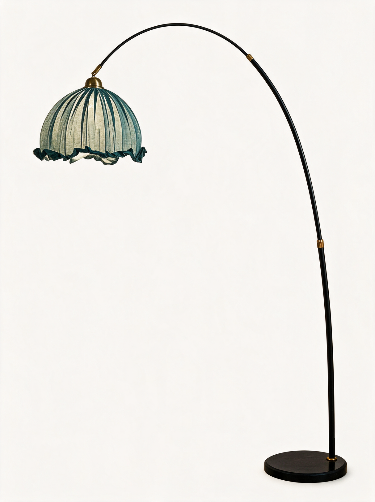 Arden Arc Floor Lamp — Black & Blue hero