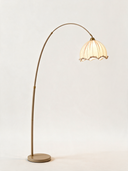 Arden Arc Floor Lamp — Beige & White hero