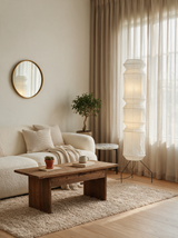 Kyoto Washi Paper Floor Lamp — sofa lifestyle