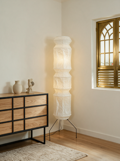 Kyoto Washi Paper Floor Lamp — dresser lifestyle