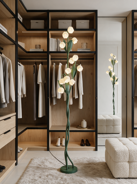 Orchid Stem Floor Lamp — closet lifestyle