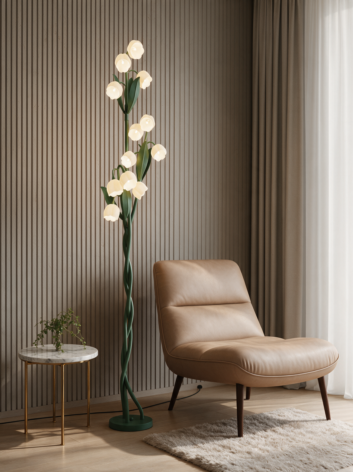 Orchid Stem Floor Lamp — lifestyle