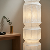 Kyoto Washi Paper Floor Lamp — shade texture detail