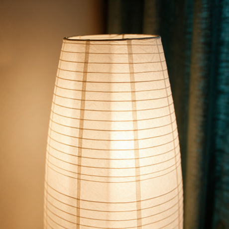 Sora Rice Paper Floor Lamp — shade texture detail