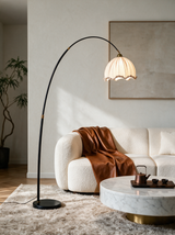 Arden Arc Floor Lamp — living room lifestyle
