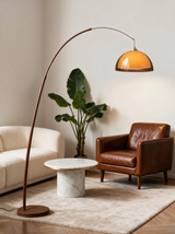 Linden Arc Floor Lamp — lifestyle