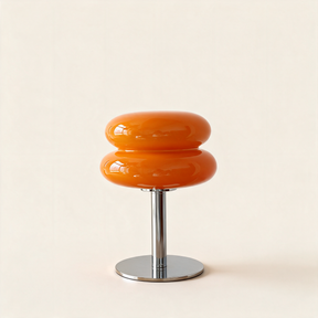 Amara Chrome & Glass Table Lamp — Orange hero
