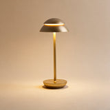 Nomad Cordless Table Lamp — Gold finish, front view
