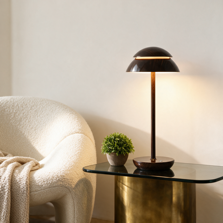Nomad Cordless Table Lamp — living room lifestyle