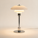 Nordic Glass Table Lamp — White/Silver hero
