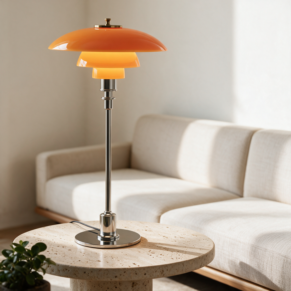 Nordic Glass Table Lamp — living room lifestyle