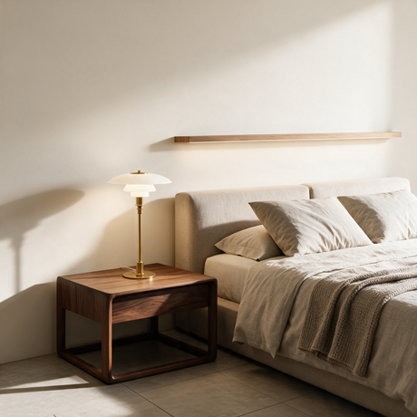 Nordic Glass Table Lamp — bedroom lifestyle