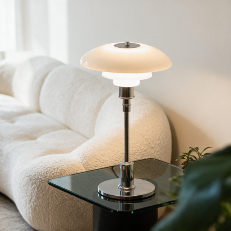 Nordic Glass Table Lamp — sofa side lifestyle