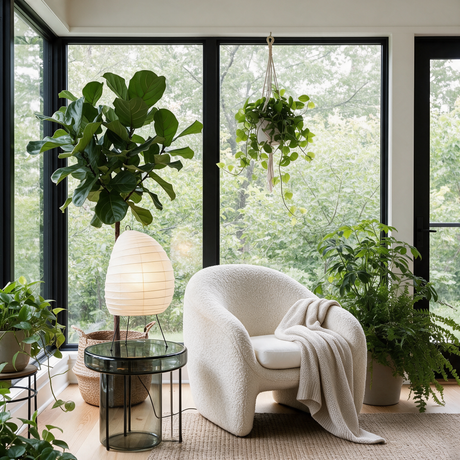 Washi Tripod Table Lamp — sunroom lifestyle