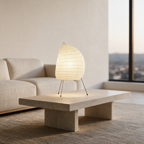 Washi Tripod Table Lamp — coffee table lifestyle