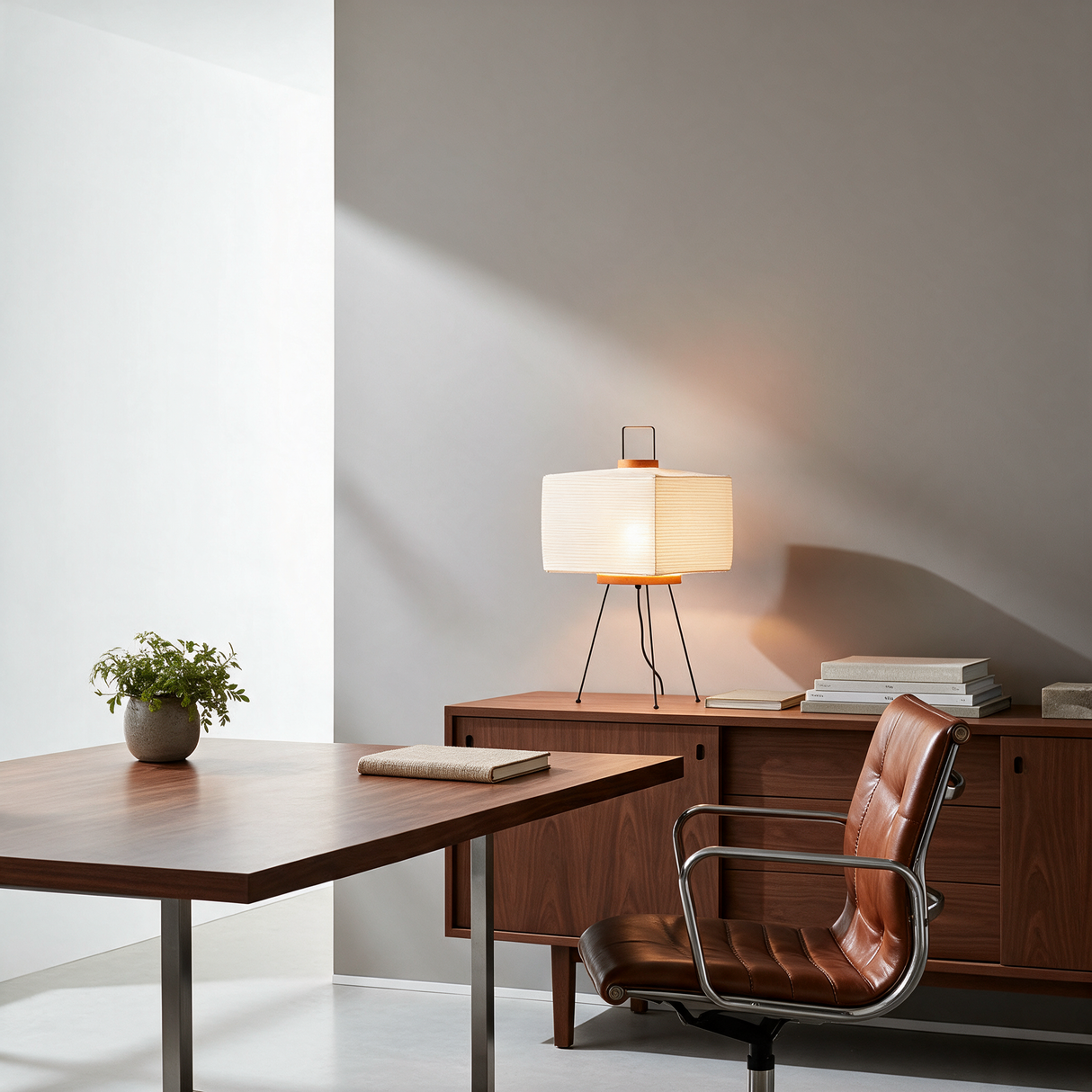 Origami Washi Table Lamp — desk lifestyle