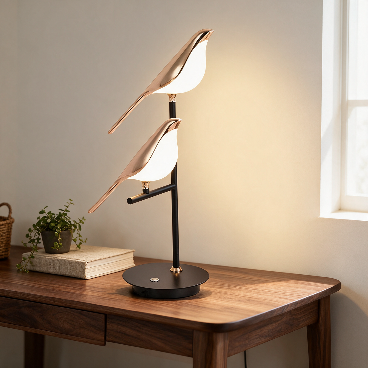 Nordic Bird Table Lamp — desk lifestyle